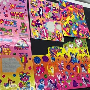 1990's Lisa Frank 5 sheet Sticker Bundle